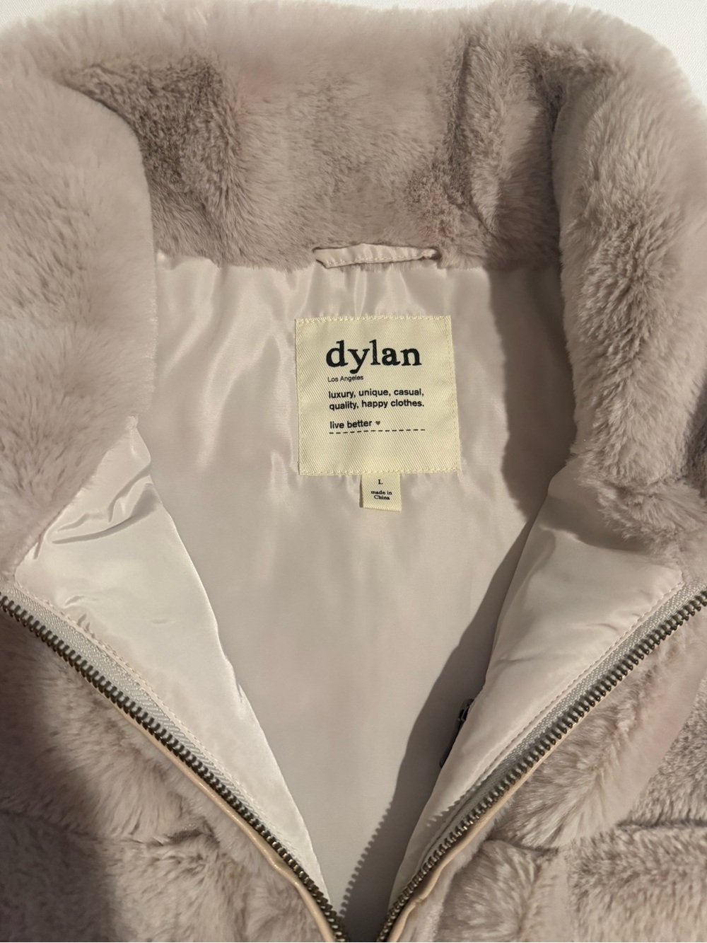 dylan Plush Faux Fur Jacket in Soft Blush